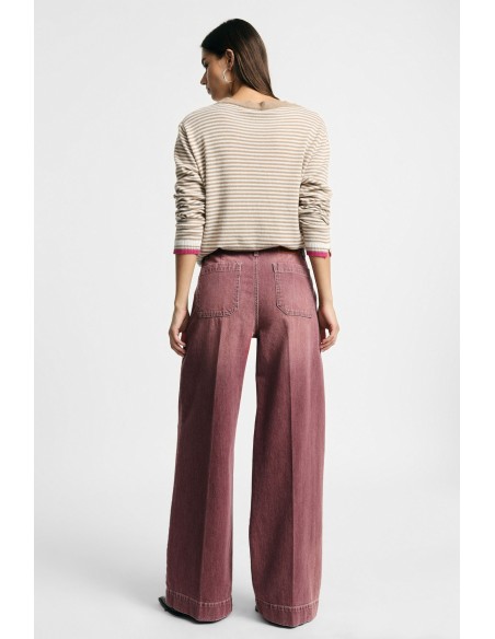 Wijde jeans met knoopsluiting, alsjeblieft