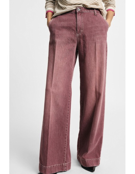 Wijde jeans met knoopsluiting, alsjeblieft