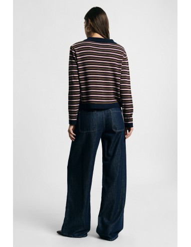 Wijde jeans met contrasterende stiksels Please