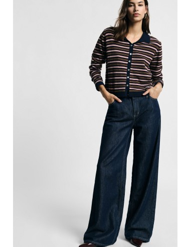 Wijde jeans met contrasterende stiksels Please