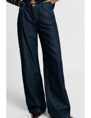 Wijde jeans met contrasterende stiksels Please