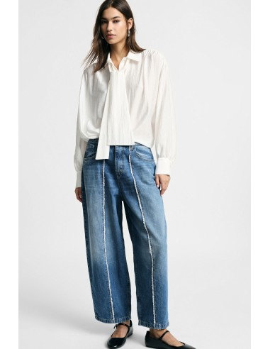 Wijde jeans met contrasterende stiksels, alsjeblieft