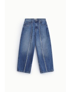 Jean à jambes larges avec coutures contrastantes Please 2