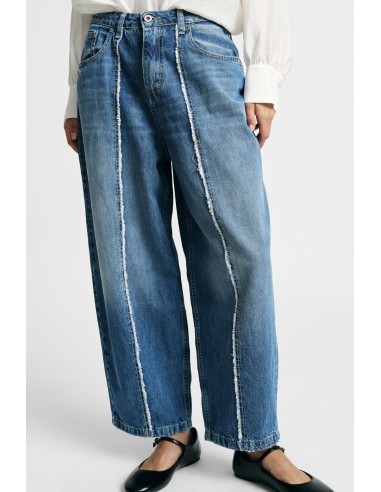 Wijde jeans met contrasterende stiksels, alsjeblieft