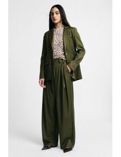 Pantalon palazzo taille haute à pinces Please
