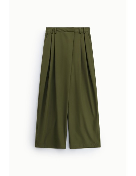 Pantalon palazzo taille haute à pinces Please