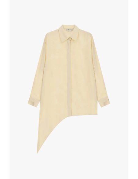 Chemisier asymétrique à col classique et poignets Dixie