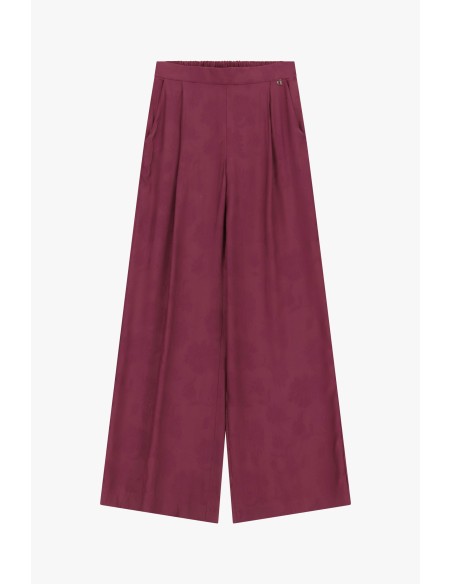 Pantalon palazzo à pinces et taille élastique Dixie