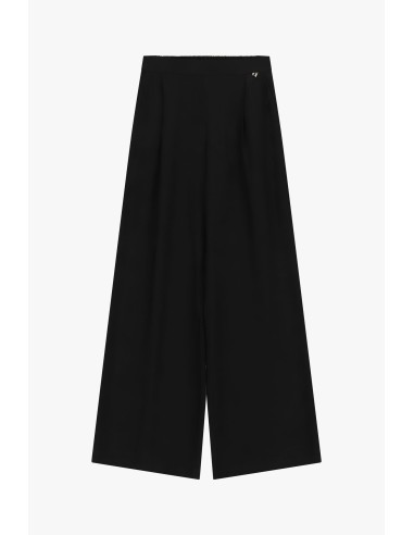 Dixie palazzobroek met plooien en elastische taille