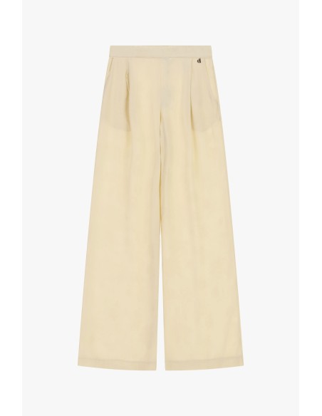 Pantalon palazzo à pinces et taille élastique Dixie