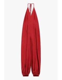 Dixie jumpsuit met halterhals en gerimpelde pijpen 2