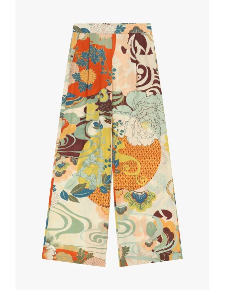 Dixie Palazzo-broek met bloemenprint en wijde pijpen