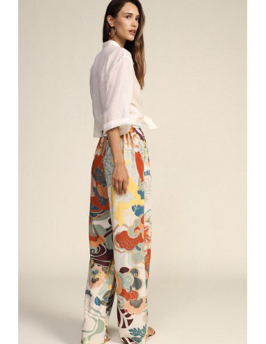 Pantalon palazzo à jambes larges et imprimé floral Dixie