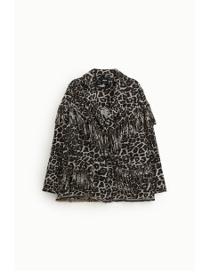 Blazer à motif animalier avec franges décoratives Dixie 2