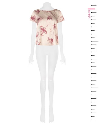 Blouse ample et fluide en satin à grandes fleurs Rinascimento