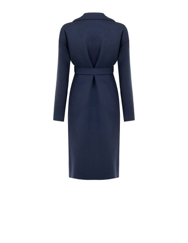 Manteau long en drap sans boutons avec ceinture assortie Rinascimento