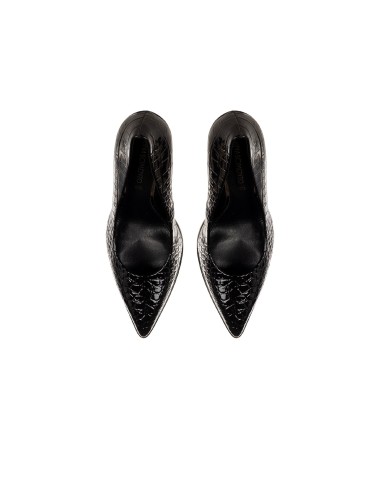 Rinascimento stiletto-decolleté van imitatiekrokodillenleer met plateau-zool