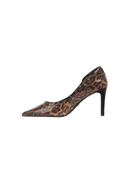 Escarpins stilettos tachetés recouverts de paillettes transparentes Rinascimento