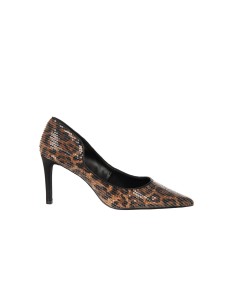 Escarpins stilettos tachetés recouverts de paillettes transparentes Rinascimento