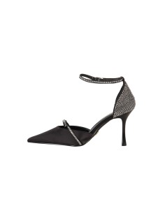 Puntige satijnen sandalen met strassdetails van Rinascimento 2