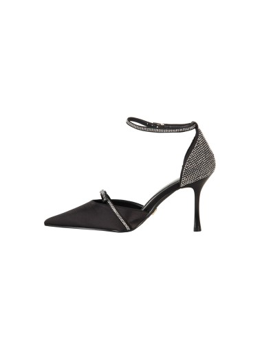 Puntige satijnen sandalen met strassdetails van Rinascimento
