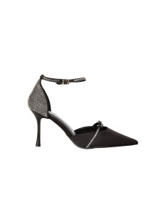 Puntige satijnen sandalen met strassdetails van Rinascimento