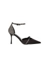 Sandales pointues en satin avec détails en strass Rinascimento
