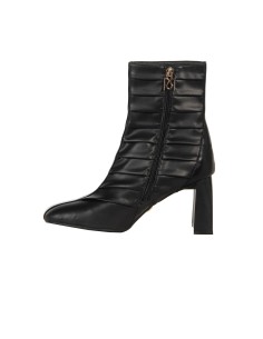 Bottines pointues en similicuir plissé avec talon carré Rinascimento 2