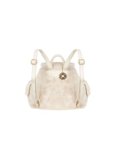 Sac à dos en fausse fourrure avec détails en similicuir et poches latérales Rinascimento 2
