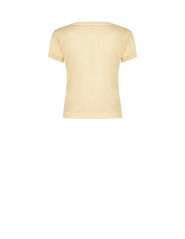 T-shirt cintré côtelé en lurex Rinascimento