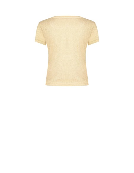 T-shirt cintré côtelé en lurex Rinascimento