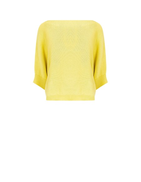 Oversized katoenen trui met vleermuismouwen Rinascimento