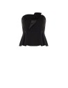 Curvy peplumtop van scuba-crêpe met satijnen revers – Rinascimento Curvy