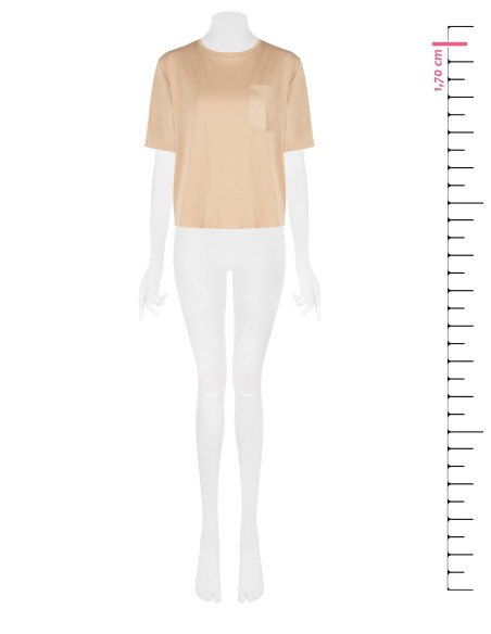 Blouse ample en jersey devant et en coton au dos avec petite poche Rinascimento