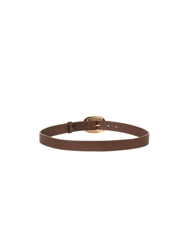 Ceinture fine en similicuir lisse avec logo RR Rinascimento