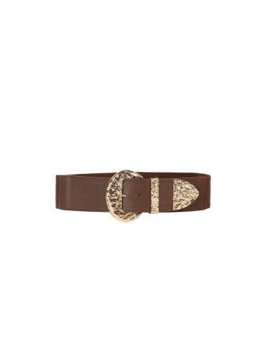 Ceinture en similicuir, élastique à l’arrière, avec maxi-boucle Rinascimento