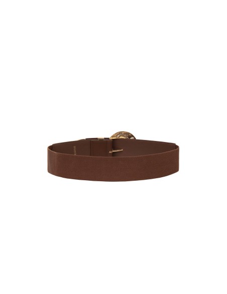 Ceinture en similicuir, élastique à l’arrière, avec maxi-boucle Rinascimento