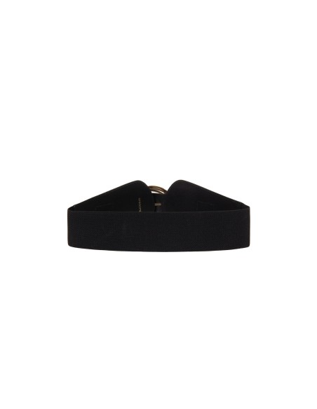 Ceinture bustier en similicuir à motif léopard avec élastique Rinascimento