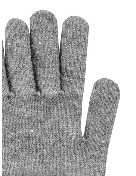 Gants en mélange de viscose et de laine avec micro-paillettes Rinascimento