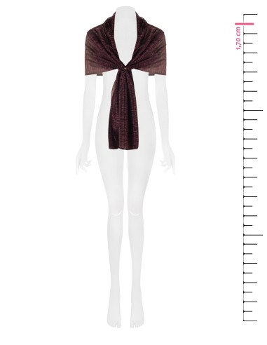 Georgette geplooide stola/schouderomslag met lurex van Rinascimento