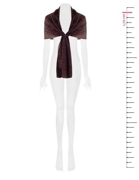 Georgette geplooide stola/schouderomslag met lurex van Rinascimento