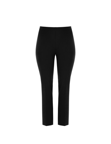 Pantalon droit grande taille en scuba crêpe avec élastique au dos Rinascimento Curvy