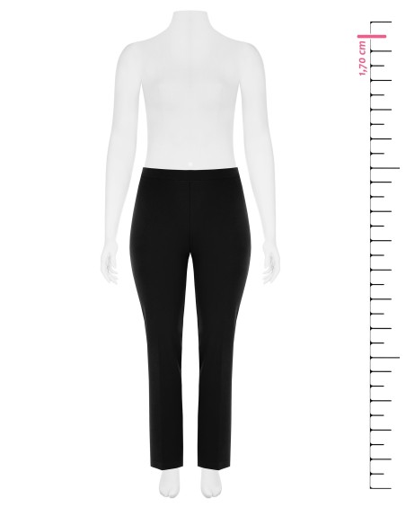 Rechte curvy broek van scuba-crêpe met elastische tailleband achteraan – Rinascimento Curvy