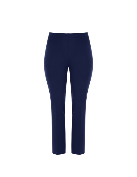 Pantalon droit grande taille en scuba crêpe avec élastique au dos Rinascimento Curvy