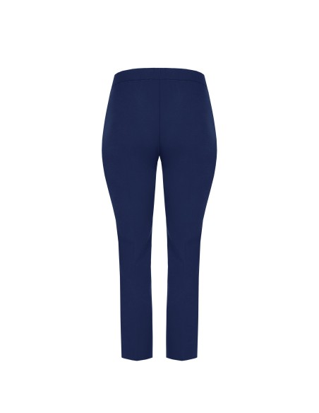 Pantalon droit grande taille en scuba crêpe avec élastique au dos Rinascimento Curvy