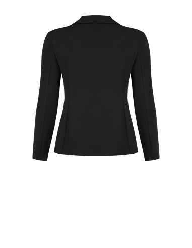 Getailleerde curvy blazer van scuba-crêpe met bijpassende knopen, Rinascimento Curvy