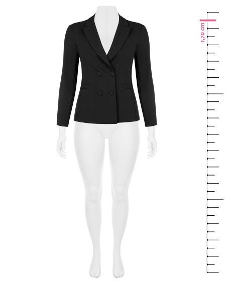Veste blazer cintrée grande taille en scuba crêpe avec boutons assortis Rinascimento Curvy