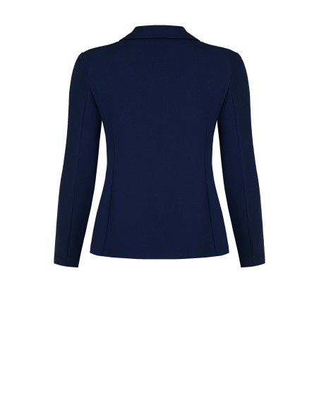 Getailleerde curvy blazer van scuba-crêpe met bijpassende knopen, Rinascimento Curvy