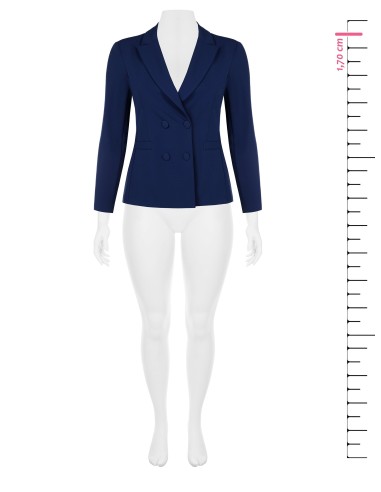 Veste blazer cintrée grande taille en scuba crêpe avec boutons assortis Rinascimento Curvy