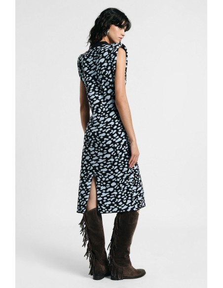 Robe midi sans manches à imprimé abstrait S’il vous plaît